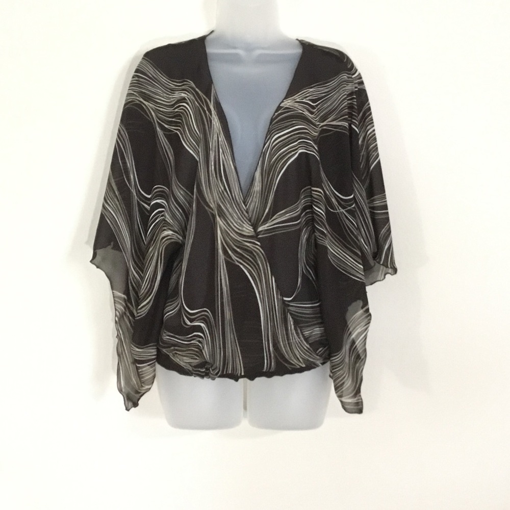 New York & Company Blouse Brown Women Size M